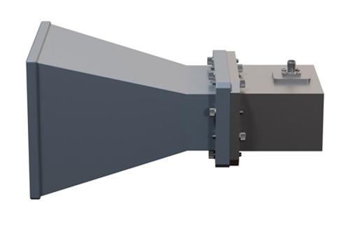 WR-284 Standard Gain Horn with 10 dBi Gain, SMA Female Connector with Weather Resistant Radome Cover