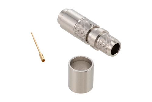 12G SDI 75 Ohm 1.0/2.3 Male Connector Crimp/Solder Attachment for Belden 4694R, Belden 1694A, RG6