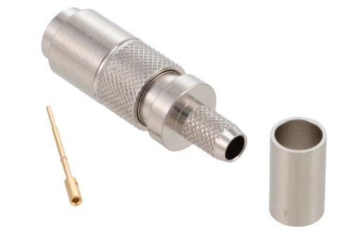 12G SDI 75 Ohm 1.0/2.3 Male Connector Crimp/Solder Attachment for Belden 4855R, Belden 1855A