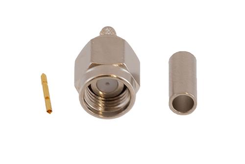SMA Male Connector Crimp/Solder Attachment for RG174, RG316, RG188