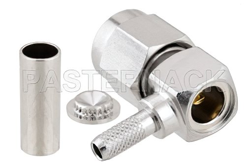 Details about   1pce SMA Male Plug Crimp for RG316 RG174 LMR100 Connector Right angle Nickel 