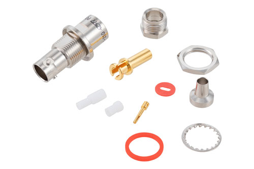 78 Ohm TRB Jack Bulkhead Mount 1553 Connector Clamp/Solder Attachment for 30-02001, TWC-78-2
