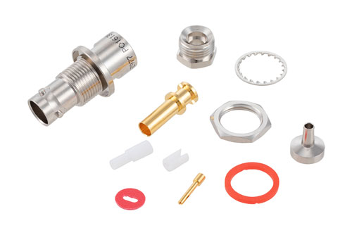 78 Ohm TRB Jack Bulkhead Mount 1553 Connector Clamp/Solder Attachment for 30-02003, TWC-78-1