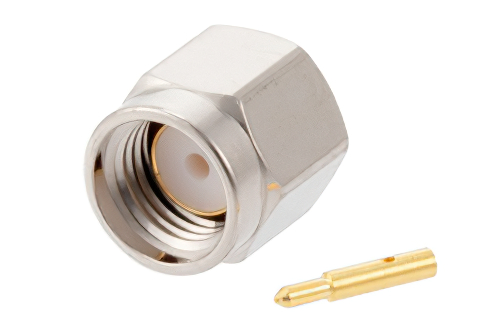 SMA Male Connector Solder Attachment for PE-SR402AL, PE-SR402FL, PE-SR402FLJ, PE-SR402TN, RG402