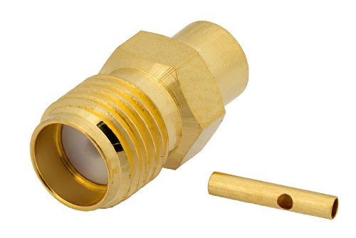 SMA Female Connector Solder Attachment for PE-SR402AL, PE-SR402FL, PE-SR402FLJ, PE-SR402TN, RG402