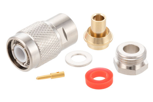 TNC Male Connector Clamp/Solder Attachment For PE-SR402AL, PE-SR402FL, RG402