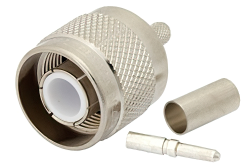 SC Male Connector Crimp/Solder Attachment for RG55, RG141, RG142, RG223, RG400