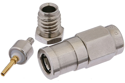 SMB Plug Connector Clamp/Solder Attachment for RG178, RG196