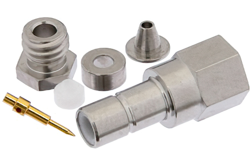 SMB Jack Connector Clamp/Solder Attachment for RG178, RG196