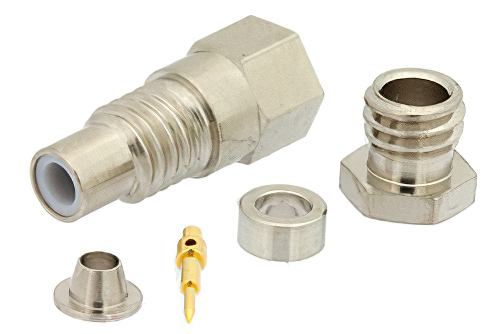SMC Jack Connector Clamp/Solder Attachment For RG174, RG316, RG188