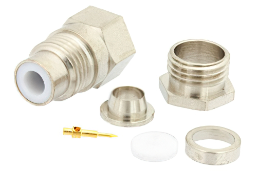 75 Ohm SMC Jack Connector Clamp/Solder Attachment for RG59B/U, RG62