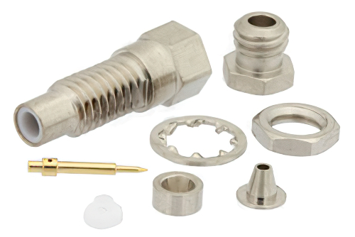 SMC Jack Bulkhead Connector Clamp/Solder Attachment For RG178, RG196, .177 inch D Hole