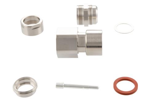 LC Male Connector Clamp/Solder Attachment for RG218, RG219, RG17