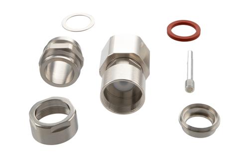 LC Male Connector Clamp/Solder Attachment for RG218, RG219, RG17