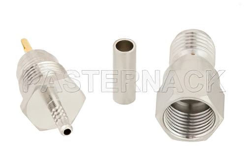 SMA Female Connector Crimp/Solder Attachment for RG178, RG196