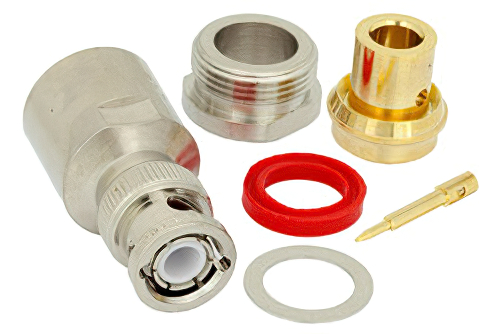 BNC Male Connector Clamp/Solder Attachment For PE-SR401AL, PE-SR401FL, RG401