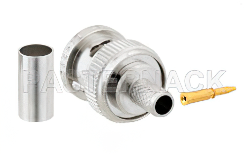 BNC Male Connector Crimp/Solder Attachment for RG59B/U Plenum, RG59-P, RG302