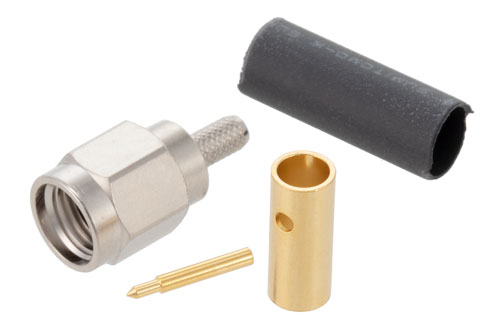 SMA Male Connector Solder Attachment for RG188-DS, RG316-DS