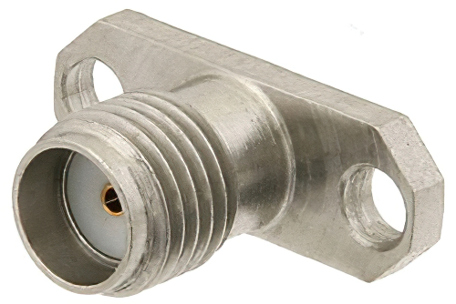 SMA Female Connector Field Replaceable Attachment 2 Hole Flange 0.020 inch Pin