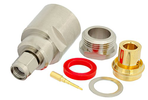 SMA Male Connector Clamp/Solder Attachment For PE-SR401AL, PE-SR401FL, RG401
