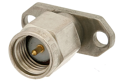 SMA Male Connector Field Replaceable Attachment 2 Hole Flange 0.020 inch Pin