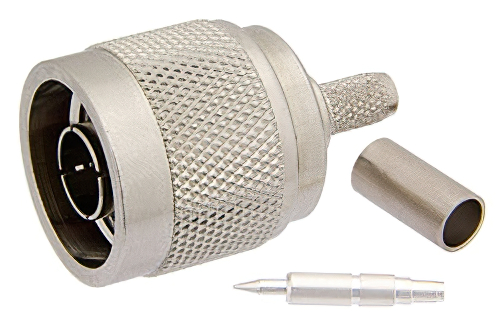 N Male Connector Crimp/Solder Attachment For PE-C200