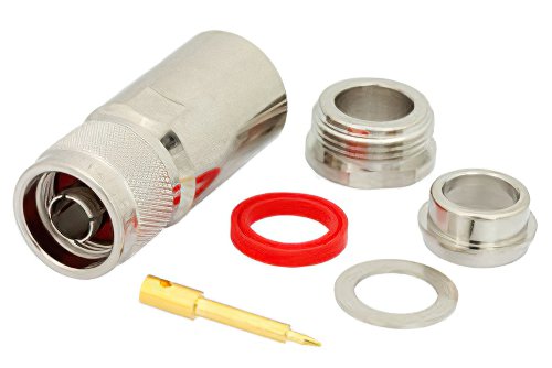 N Male Connector Clamp/Solder Attachment for PE-C500, LMR-500