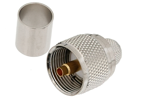 UHF Male Connector Crimp/Solder Attachment For RG214, RG9, RG225, RG393