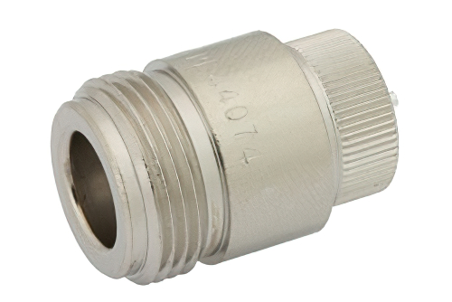 N Female Connector Solder Attachment Press-In Mount Pin Terminal, .500 inch Diameter