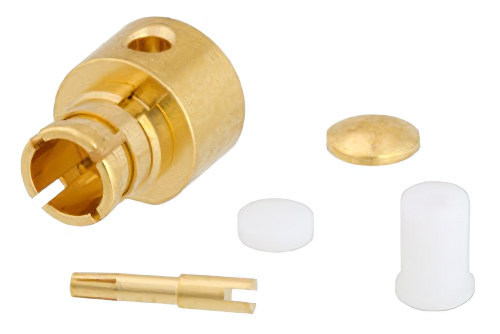 SMP Female Right Angle Connector Solder Attachment for PE-047SR, PE-SR047AL, PE-SR047FL