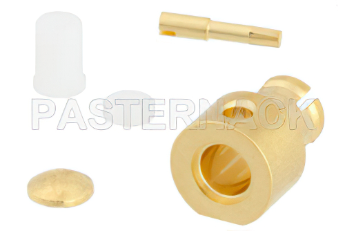 SMP Female Right Angle Connector Solder Attachment for PE-047SR, PE-SR047AL, PE-SR047FL