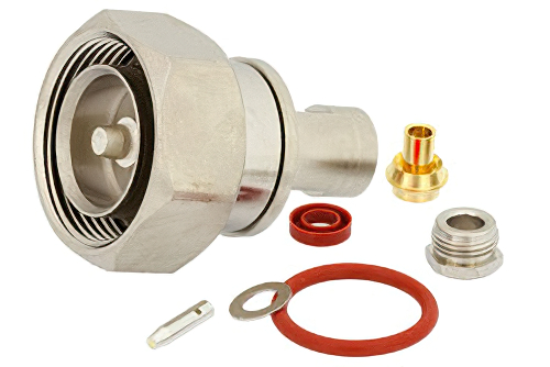 7/16 DIN Male Connector Clamp/Solder Attachment For PE-SR402AL, PE-SR402FL, RG402