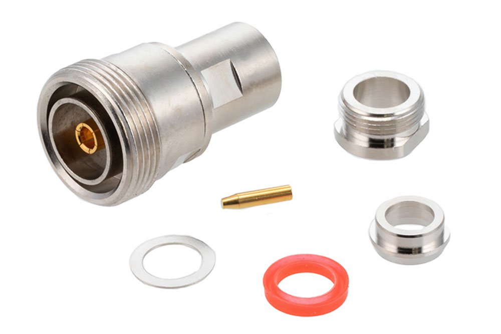 7/16 DIN Female Connector Clamp/Solder Attachment for RG213, RG55, RG141, RG142, RG223, RG400, RG303, PE-C195, PE-P195, LMR-195