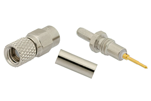 10-32 Male Connector Crimp/Solder Attachment for RG174, RG316, RG188, LMR-100, PE-B100, PE-C100, .100 inch
