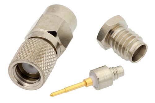 10-32 Male Connector Clamp/Solder Attachment for RG174, RG316, RG188, PE-B100, PE-C100, 0.100 inch, LMR-100