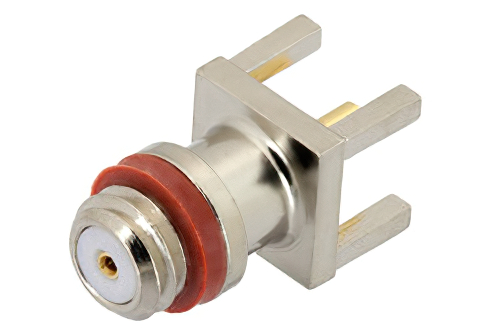 10-32 Female Connector Solder Attachment Thru Hole PCB, .200 inch x .067 inch Hole Spacing