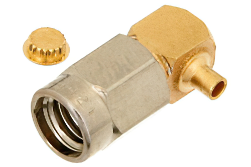 SSMA Male Right Angle Connector Solder Attachment For PE-047SR, PE-SR047AL, PE-SR047FL