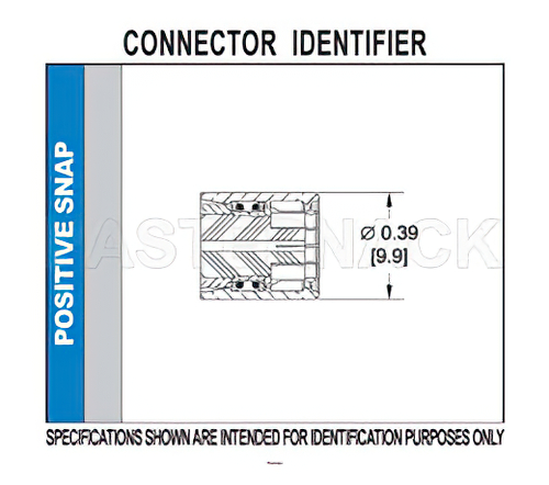 75 Ohm SMB Positive Snap Plug Connector Crimp/Solder Attachment for RG59B/U, RG62