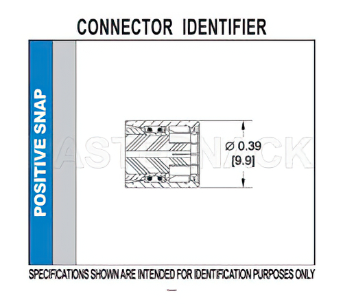 75 Ohm SMB Positive Snap Plug Right Angle Connector Crimp/Solder Attachment For RG179, RG187
