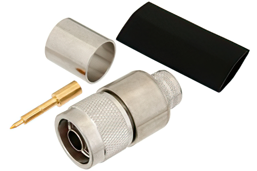 N Male Connector Crimp/Solder Attachment for PE-C600, LMR-600, LMR-600-DB, 0.600 inch