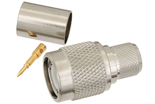 TNC Male Connector Crimp/Solder Attachment for RG214, RG9, RG225, RG393