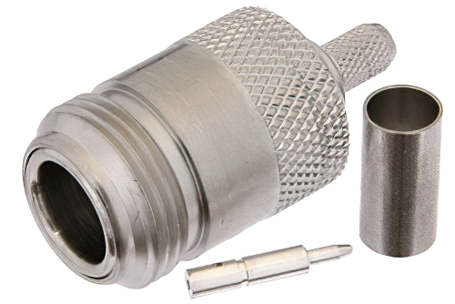 RP N Female Connector Crimp/Solder Attachment For RG55, RG141, RG142, RG223, RG400