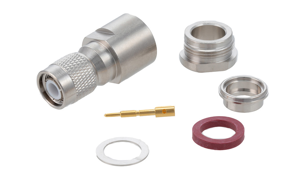 TNC Male Connector Clamp/Solder Attachment for PE-C400, PE-B400, PE-B405, LMR-400, LMR-400-DB, LMR-400-UF, 0.400 inch