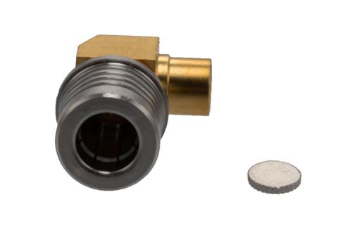 QMA Male Right Angle Connector Solder Attachment for PE-SR402AL, PE-SR402FL, PE-SR402FLJ, PE-SR402TN, RG402