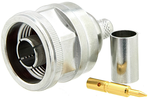 N Male Connector Crimp/Solder Attachment for PE-C240, RG8X, 0.240 inch, LMR-240, LMR-240-DB, LMR-240-UF, B7808A