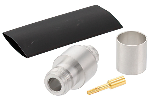 N Female Connector Crimp/Solder Attachment for PE-C600, LMR-600, LMR-600-DB, 0.600 inch