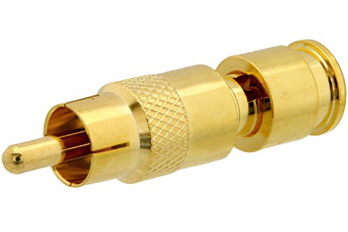 75 Ohm RCA Male Connector Compression Attachment for PE-B159, 1855A, Mini 59, Gold Plated