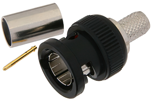 75 Ohm BNC Male Connector Crimp/Solder Attachment For 1505A, High Definition