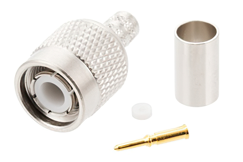 TNC Male Connector Crimp/Solder Attachment for PE-C240, RG8X, .240 inch, LMR-240, LMR-240-DB, LMR-240-UF