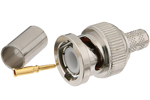 BNC Male Connector Crimp/Solder Attachment for PE-C240, RG8X, 0.240 inch, LMR-240, LMR-240-DB, LMR-240-UF, B7808A
